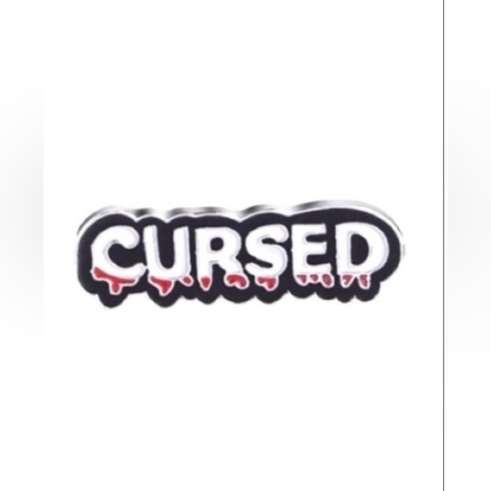 New cursed blood drop enamel pin